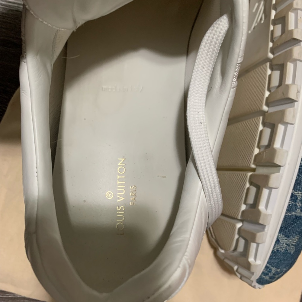 Authentic Louis Vuitton Run Away sneakers monogram denim leather size 11 - Picture 15 of 16